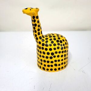 Stylized Clay Giraffe Figurine